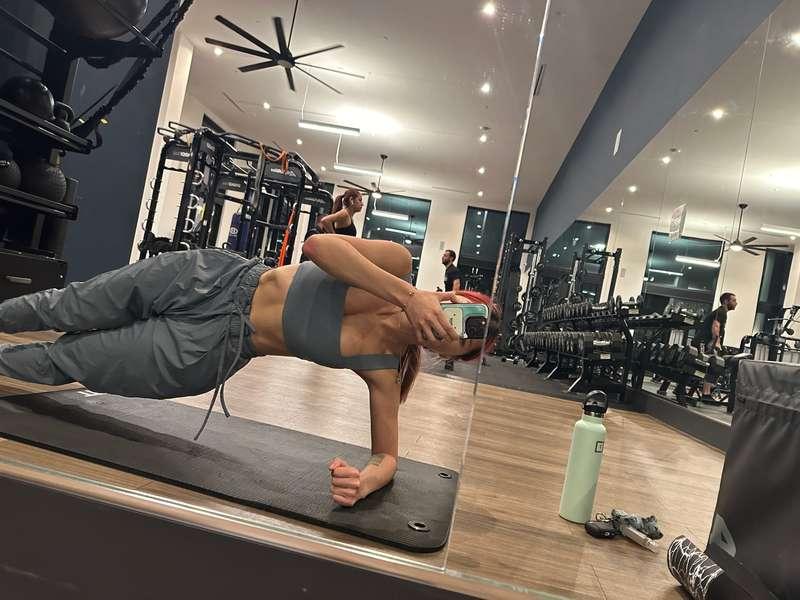another core workout at the gym