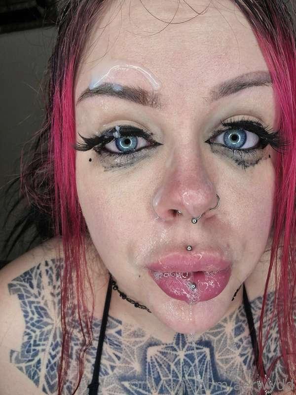 Aftermath of new FACIAL ABUSE video I just made..😝 
(Watch f..