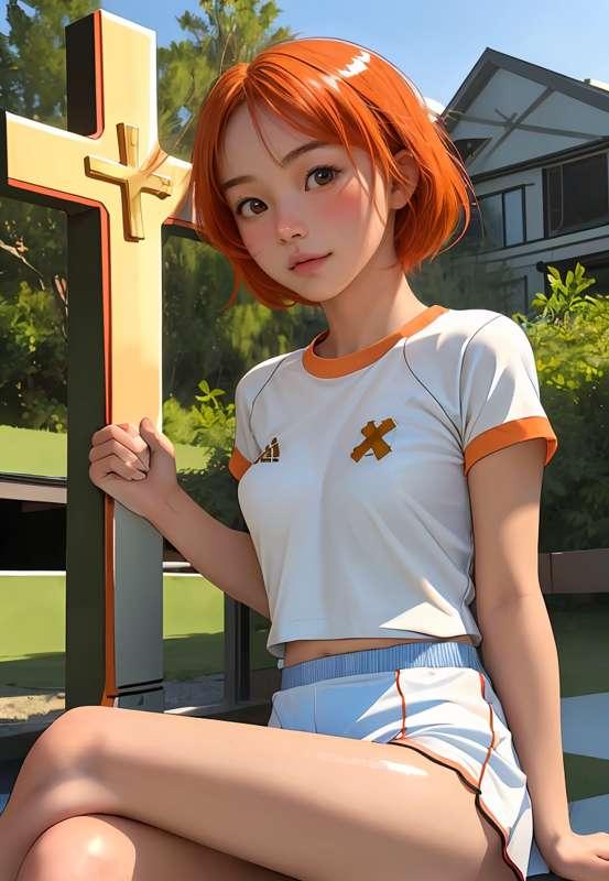 orange short