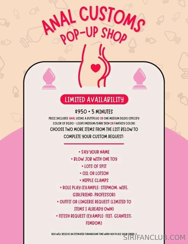 ***ANAL CUSTOMS POP UP SHOP*** 🛍🍑😋 It's the moment you've al..