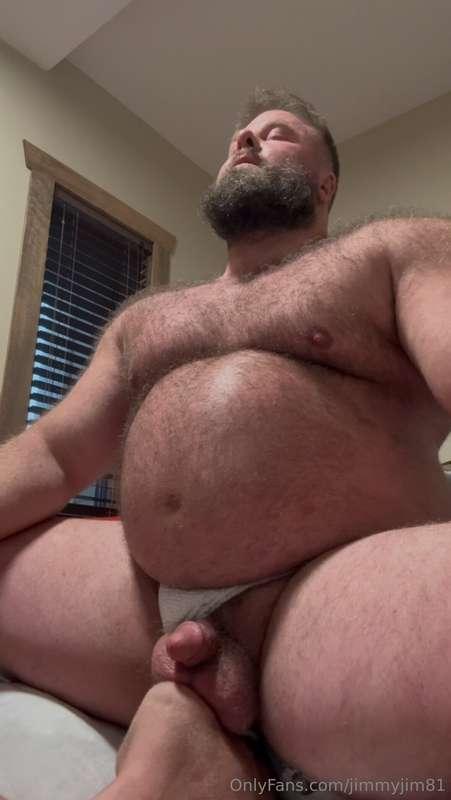 Dad needed his balls drained again 