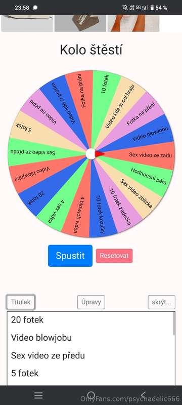Mám tu pro vás nové kolo štěstí kazdy vyhrává ♥️ 
2 otočky 5..