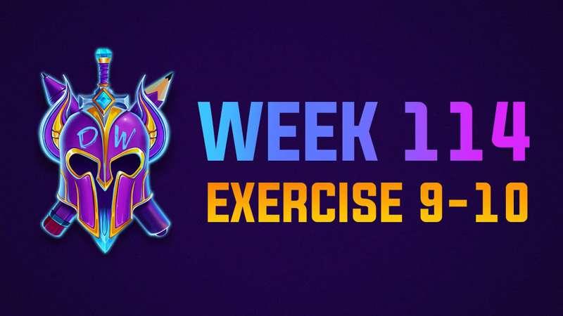 Exercise 9-10 Livestream WEEK 114