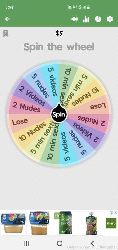 $5 for 1 spin 
$8 for 2 spins