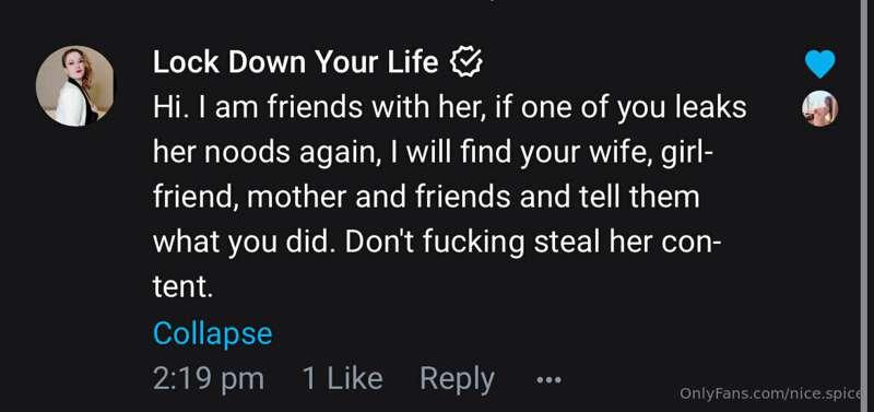 My friends will find you (and your wife) if you steal my shi..