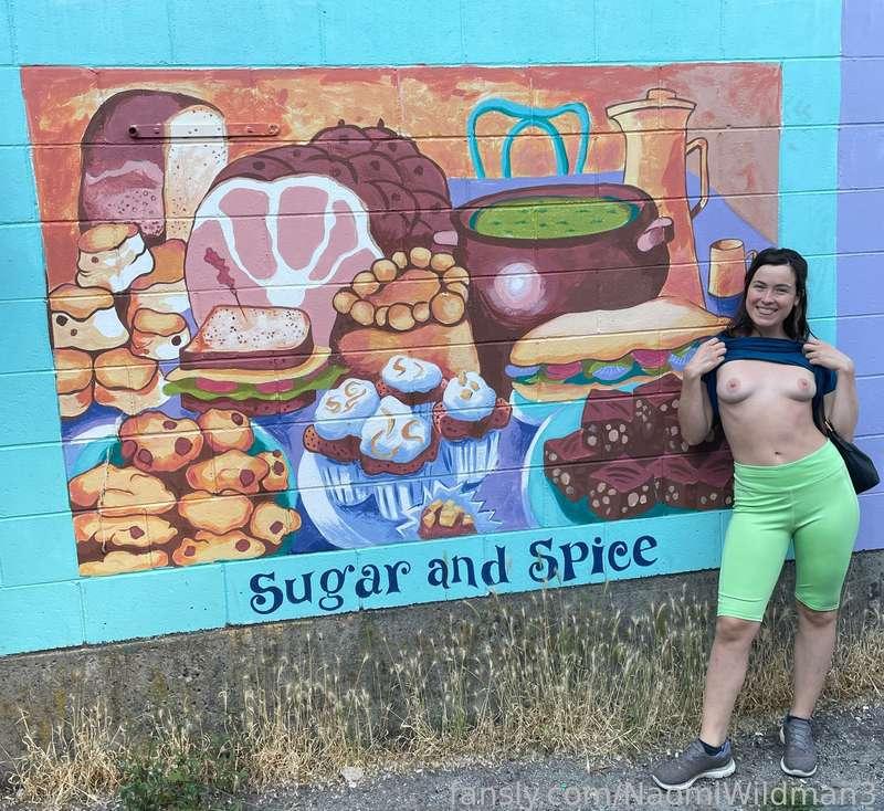 And everything nice. 😉

Flashing next to murals in Vancouver.  💕

#fyp #petite #nudeselfie #brunette #fit #tummy #nude #selfie #girl #cutegirl #small #bare #naked #smalltits #cute #natural  #casualnudity #outdoors #flashing #publicflashing #flash  #daring #outdoor #public  #exhibitionist  #naturist #nudist #spread #areola #smile #eyes #implied 