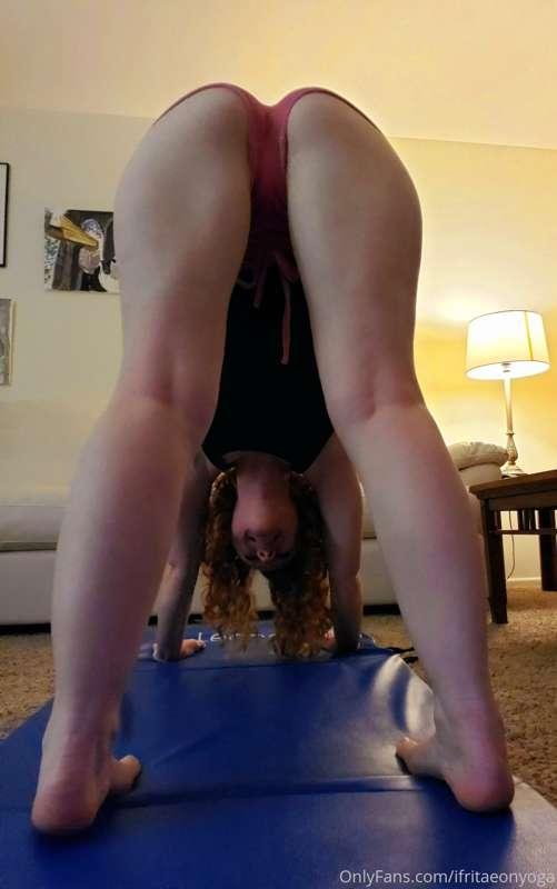 Downward dog pose