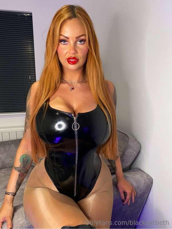 Nothing better than wipe clean PVC and glossy tights. Are yo..