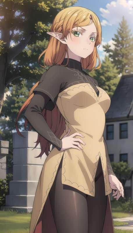 Tsundere Elf. Isekai Ojisan