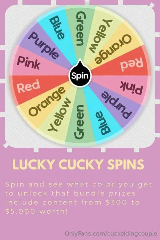 Spin to see what color (prizes) you get. Up to $5000 in cont..