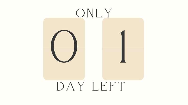 The Coundown continues- One day left!