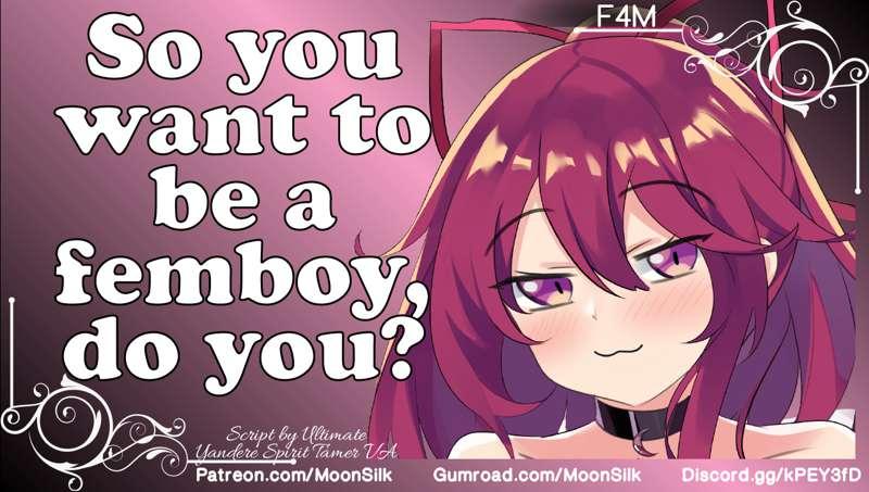 [#F4M] #Mistress Dresses You Up As A #Femboy! [#Mistress x #Sub #Neko Listener] [Hair brushing] [Nail Painting] [Such a Lovely Princess You Are!] [Good boy] [Script by Ultimate Yandere Spirit Tamer VA]

You’ve been feeling a certain way for a while. You haven’t been exactly sure how to tell your mistress. However, you should know that your partner is more than accepting of you becoming whatever you want to be as long as it doesn’t harm others and yourself. Luckily for you, your mistress has been planning something for a while.