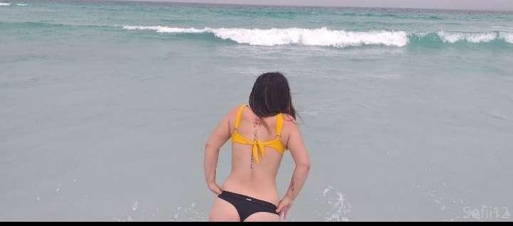 Cuando estas lista para ir a la playa! 🏝😎Pero el agua fría t..