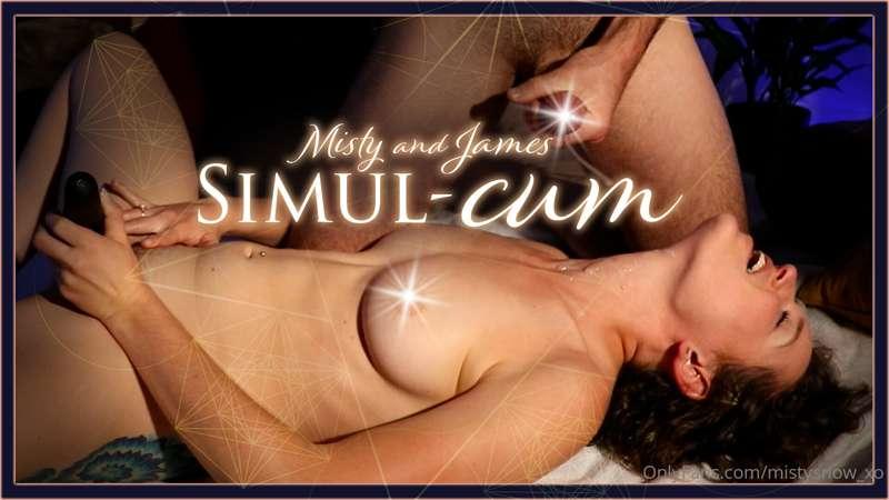 Our first synchronized orgasm! 
See if you can cum with us a..