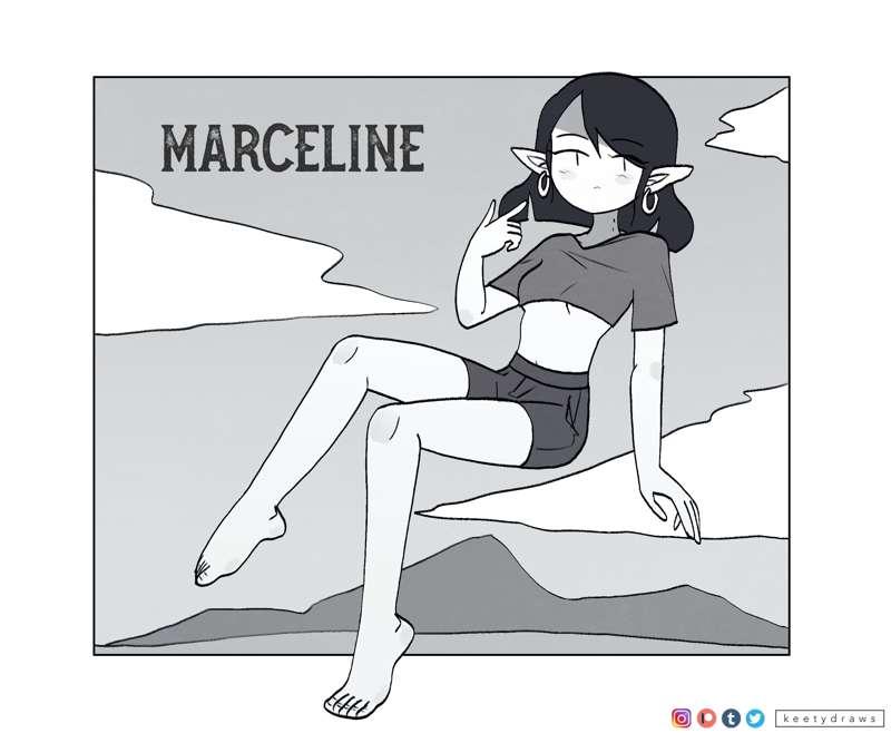 Postcard style Marceline (+NSFW Version)