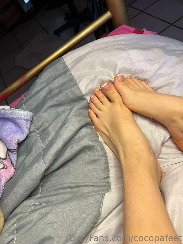 nuevo pedicura, francés simple y natural