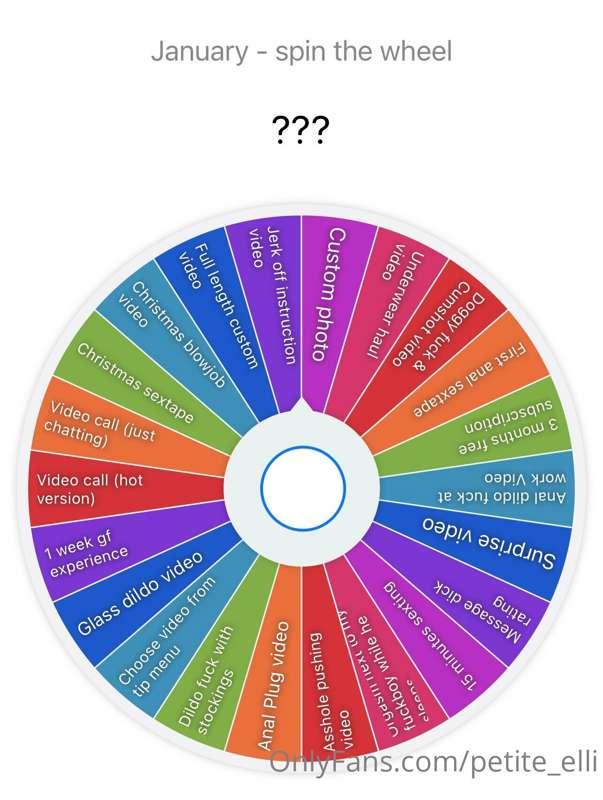 GREAT OFFER 😱
 Spin my January Wheel for only 10$ 🤩
Only for..