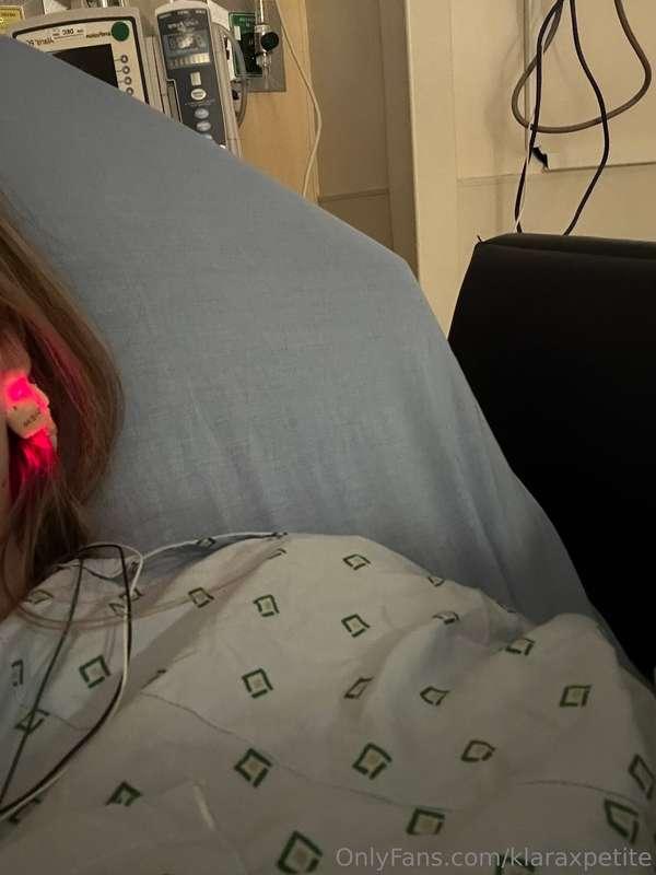 Admitted in hospital, they are checking for bloood clots so ..