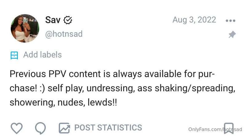 *Sending and Posting*

The half off sale on all previous PPV..