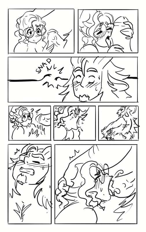 Sex with the Satyr, pg 9 Linework