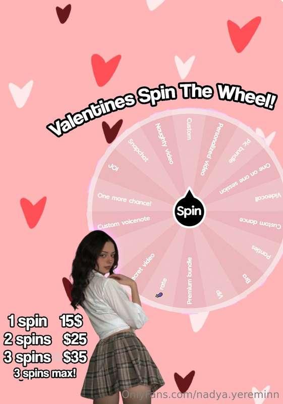 Sooo there it is.. the Valentine's Day Spin the Wheel 🙈Are y..