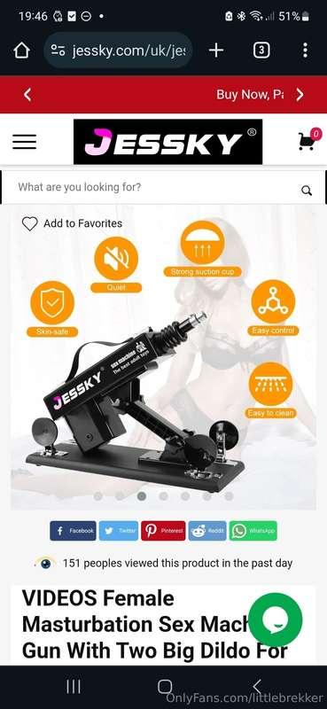 So I have a sex machine on my Throne 🤭 The goal is £90 throu..