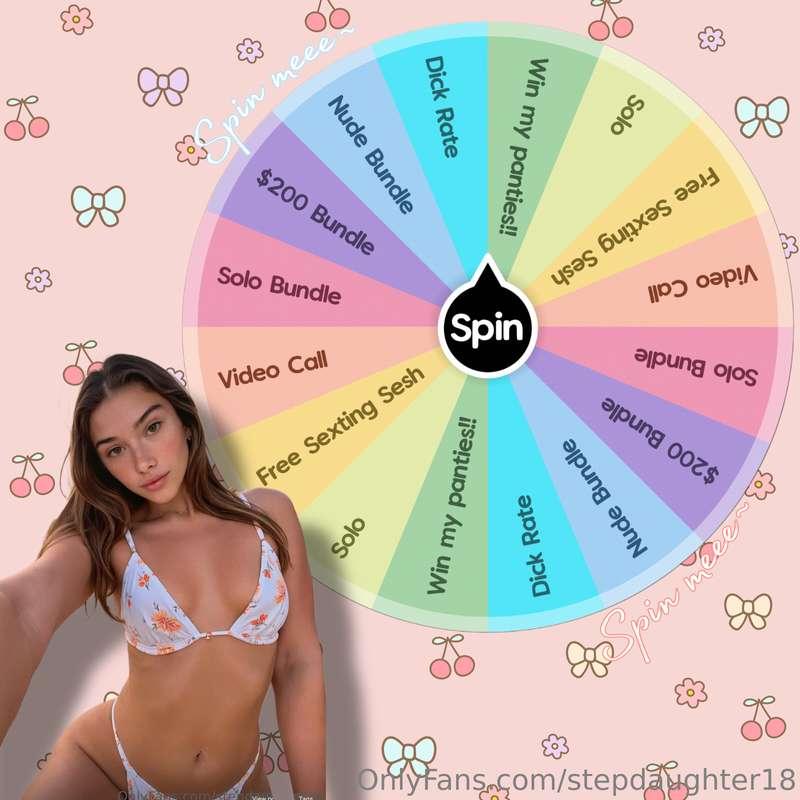 💖 SPIN TO WIN 💖Wanna test ur luck?😇🩷 $15 - 1 spin $25 - 2 sp..