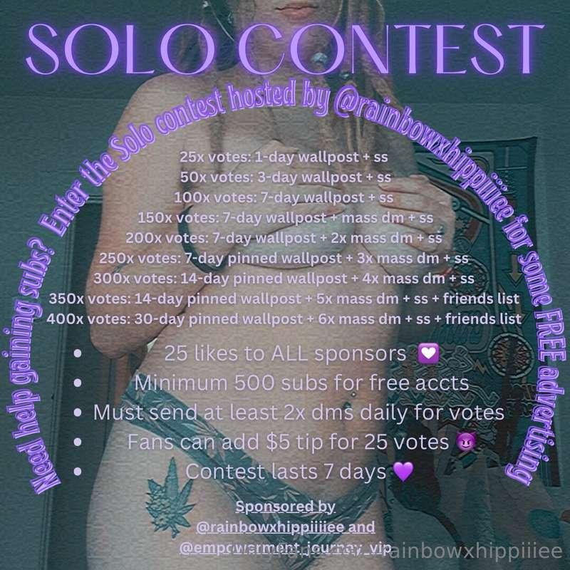 💜 Solo Contest 💜 UPDATE ‼️‼️‼️  I have updated the rewards f..