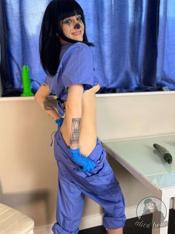 What are you gonna be for Halloween this year? (Besides horny!) 🎃😂

#fyp #clown #clowngirl #clownmakeup #medicalplay #medical #scrubs #doctor #hairy #petite #smalltits #british #blackhair #fetish #kinky #hairybush #smalltits #piercednipples #halloween @cute_bean_ting