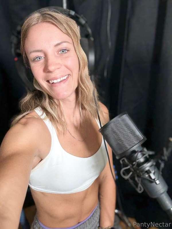 Bucee and I for the podcast today 🥰