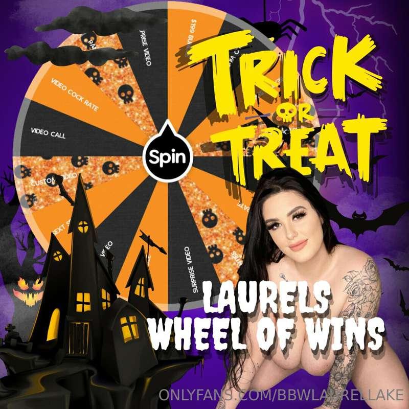 🎃 ALL TREATS 🍬 NO TRICKS 🎃
🔮 1 SPIN = $15
🔮🔮 2 SPINS = $25
🔮..