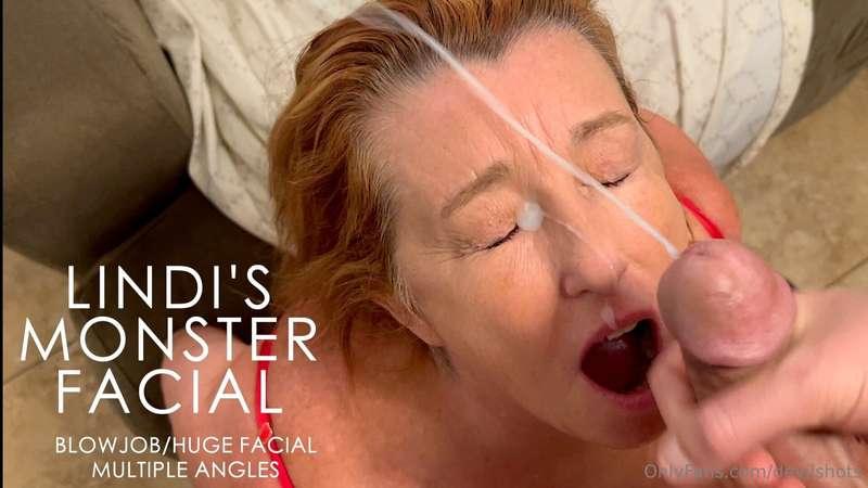 **NEW SCENE** **LINDI'S MONSTER FACIAL** Watch Lindi suck my..