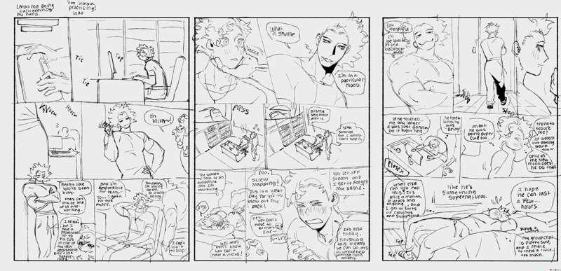 SINS -office AU  side story1 NSFW 1-24 sketches