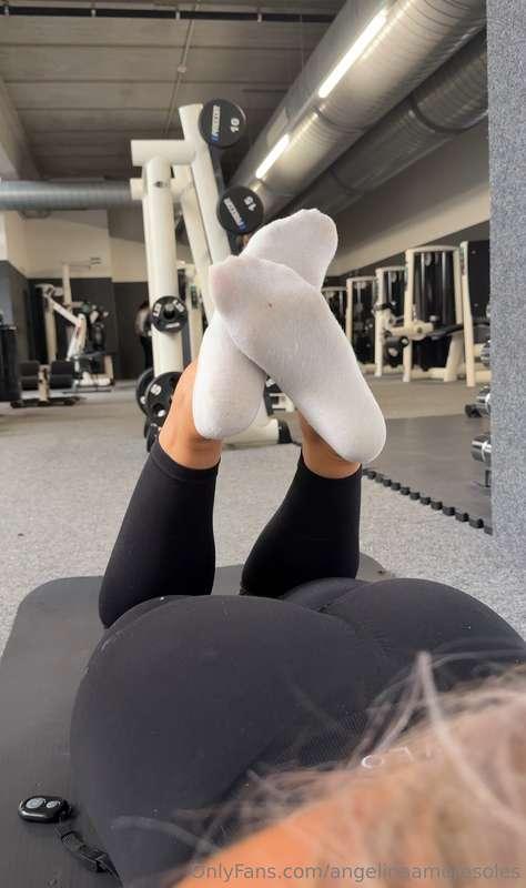 Just finished my workout… now I’m lying here, in the pose – ..