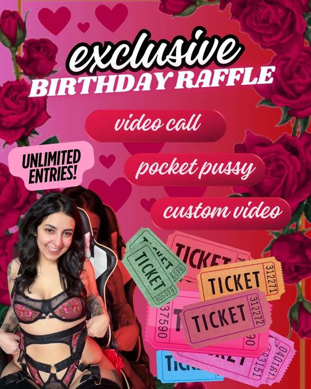 EXCLUSIVE BIRTHDAY RAFFLE 💖my top 3 highest value prizes are..