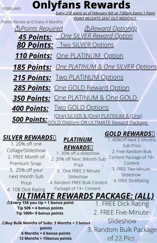 Rewards for my paid profile! I will create a separate one fo..
