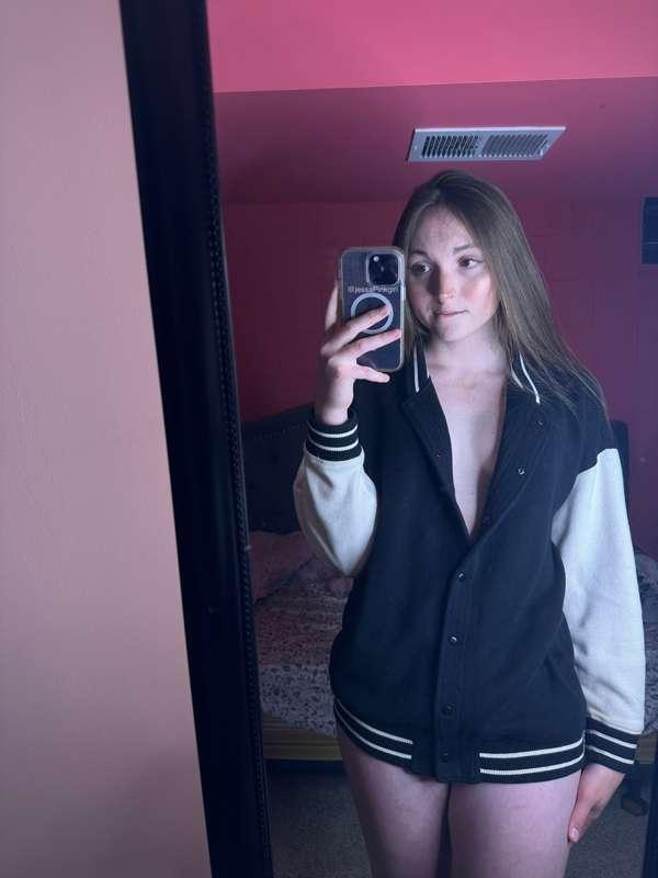 I wanna wear your jacket after we fuck