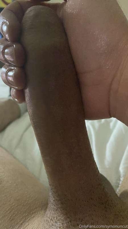 Thick and hard. Who’s throat can I fuck?