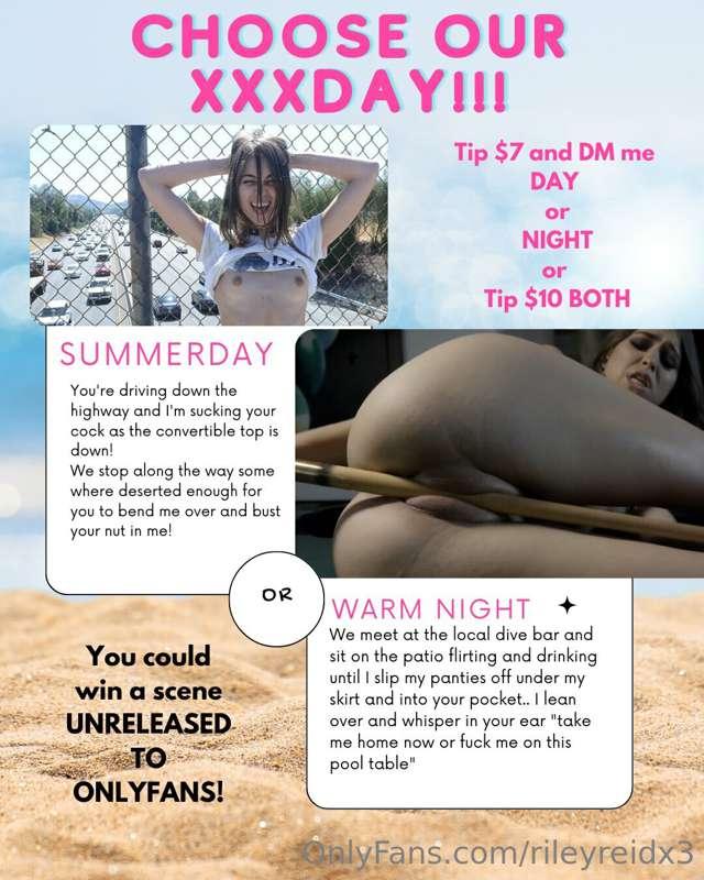 ***CHOOSE OUR DAY*** 
The summer days are hot but the nights..