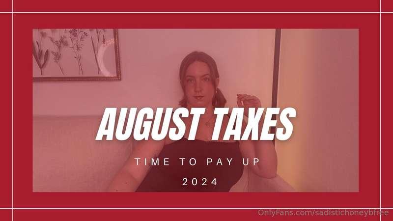 New month means new taxes My little findom freaks! Time to p..