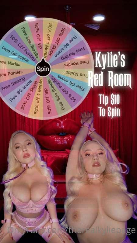 Step into my Red room and tip $10 to win a prize. The more s..