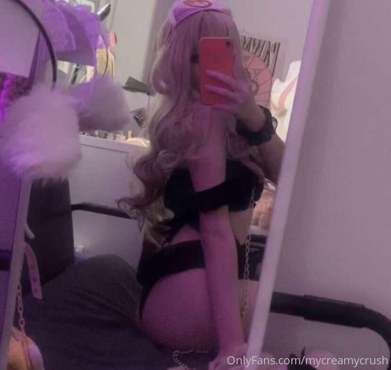 More revealing pics in this kitty nurse outfit is for sale r..