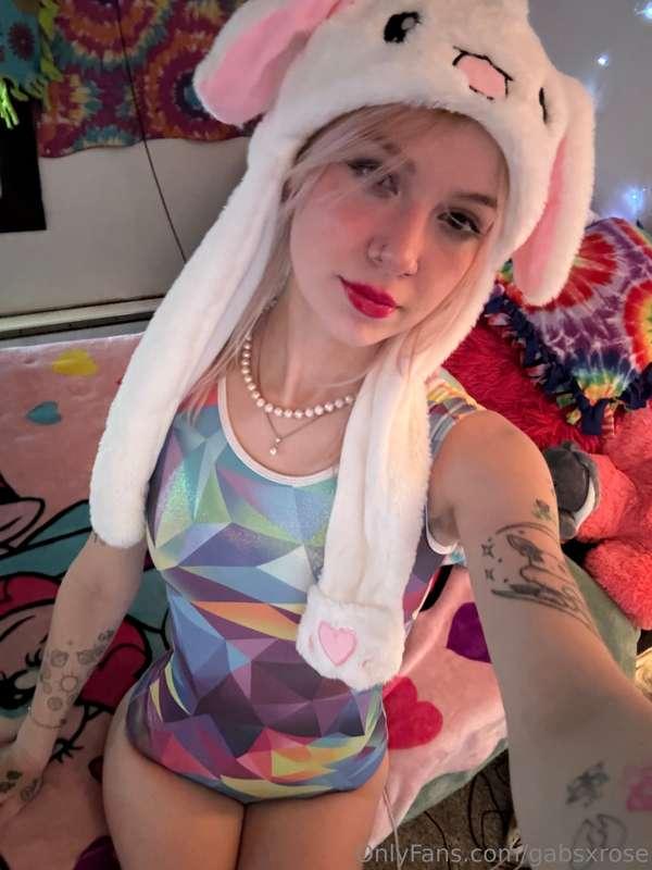 rainbow bunny girl