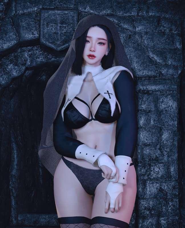 短髪のシスター