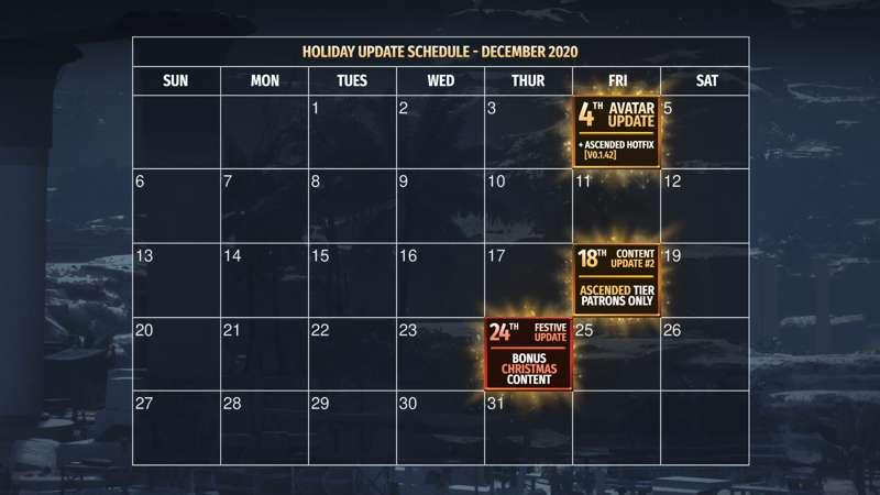 V0.1.42 Update LIVE! + Holiday Release Schedule
