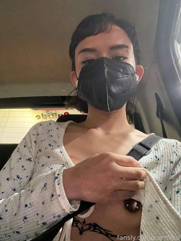 stopped by a gas station and got caught taking a pic by one of the gas dudes HAHAHAH

#fyp #Filipina #Asian #smalltits #skinny #petite #tattooed #pierced #free #public