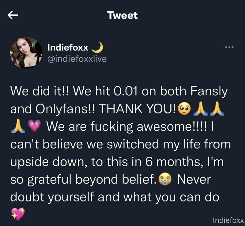 THANK YOU FAM!!! 😭💗 https://linktr.ee/indiefoxx