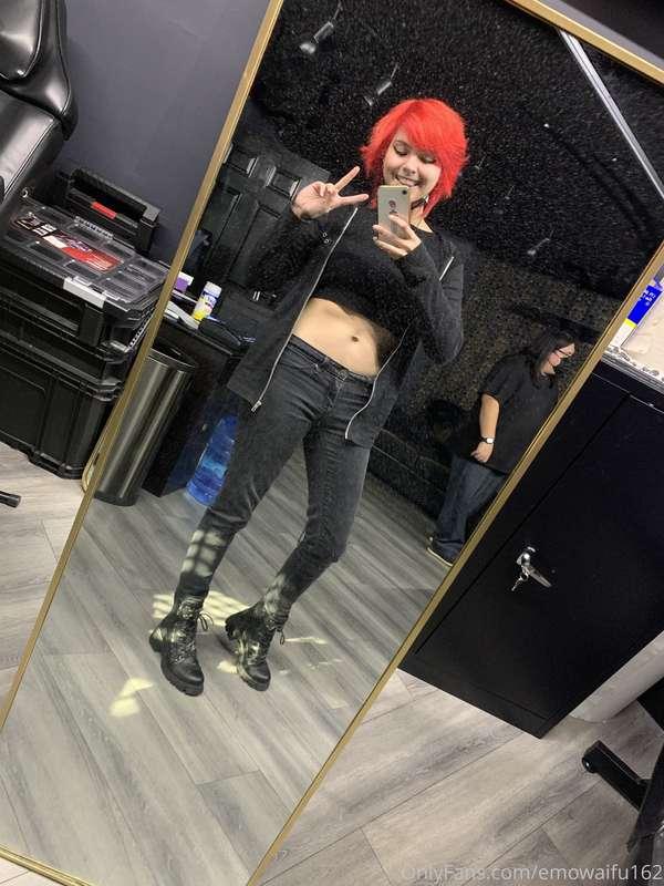 At my tattoo appointment! Send me a tip if you want to see t..