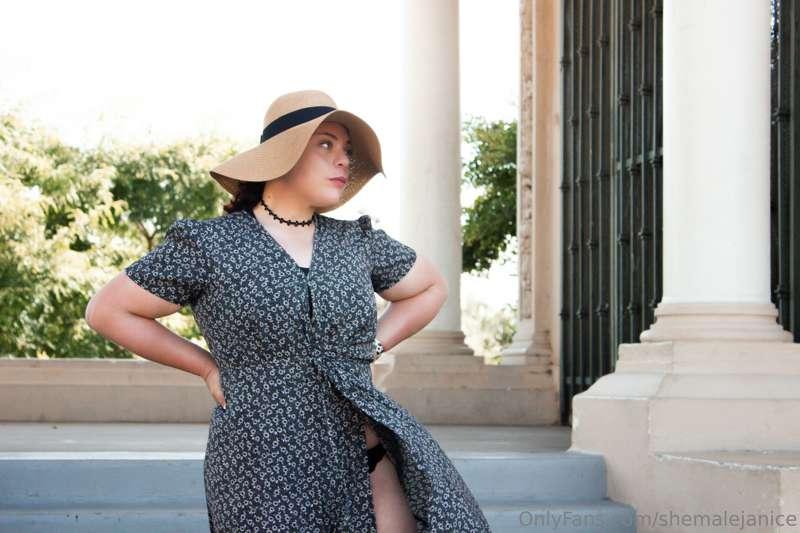 A casual stroll through the park turns naughty when a gust o..