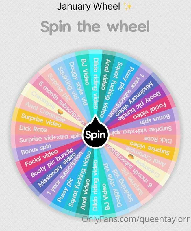 ✨January Spin The Wheel✨
Tip: $15.00 for 1 spin
Tip: $30.00 ..